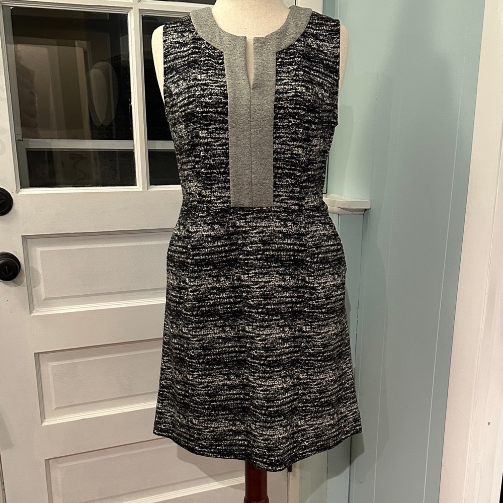 Tabitha Black and Gray Sleeveless Mini Dress